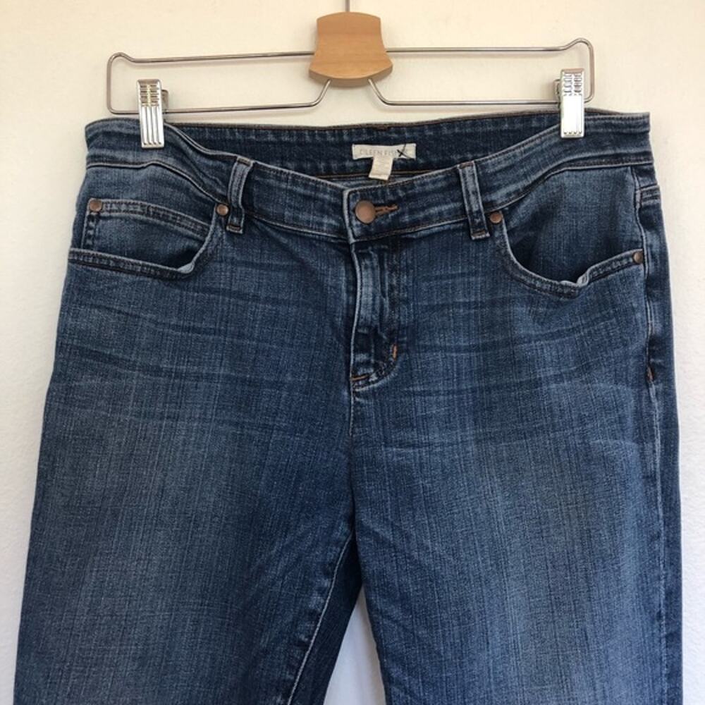 Eileen Fisher Organic Cotton Boyfriend Jeans Size 10 Blue Relaxed Fit - Picture 6 of 9